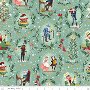 PRE-Order Carol by Jill Howarth- Keep Christmas Well SC19050 Pistachio- Half Yard- May 2027 - Modern Fabric Shoppe