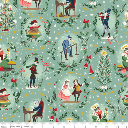 PRE-Order Carol by Jill Howarth- Keep Christmas Well SC19050 Pistachio- Half Yard- May 2027 - Modern Fabric Shoppe
