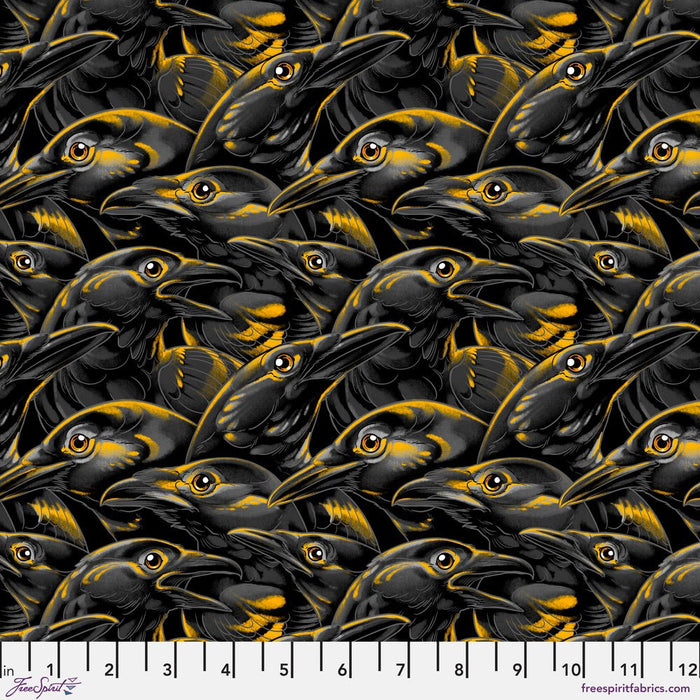 PRE - Order Chain Mail by Rachel Hauer - Crows PWRH143.BLACK - Half Yard May 2026 - Modern Fabric Shoppe