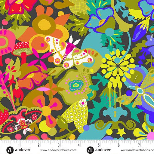 PRE - Order Color Wheel by Alison Glass - Art Theory Whole Cloth A - 1441 - K Night - Half Yard - April 2025 - Modern Fabric Shoppe