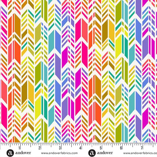 PRE - Order Color Wheel by Alison Glass - Spectrum Feathers A - 1445 - L Day - Half Yard - April 2025 (Copy) - Modern Fabric Shoppe