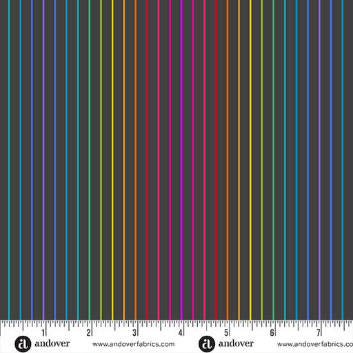 PRE - Order Color Wheel by Alison Glass - Spectrum Stripe A - 1447 - K Night - Half Yard - April 2025 (Copy) - Modern Fabric Shoppe