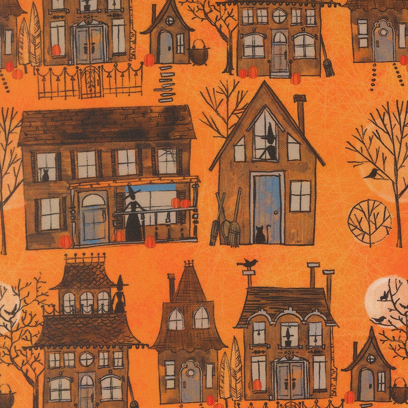 PRE - Order Coven by Robin Pickens - Coven 48801 12 Pumpkin - Half Yard - May 2026 - Modern Fabric Shoppe