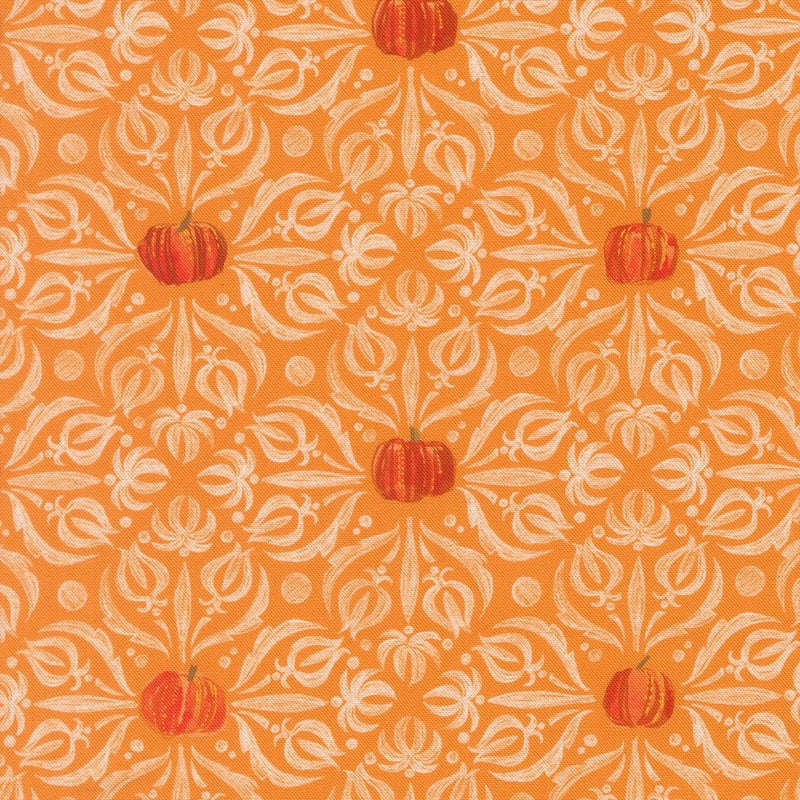 PRE - Order Coven by Robin Pickens - Coven 48802 12 Pumpkin - Half Yard - May 2026 - Modern Fabric Shoppe