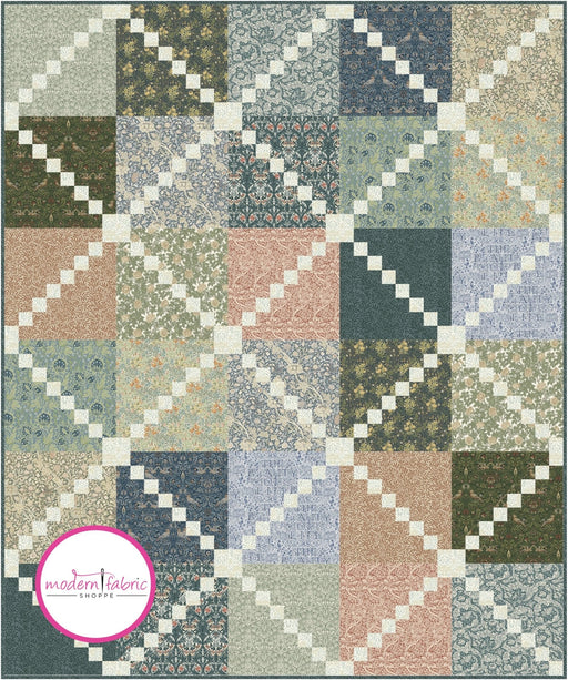 PRE-ORDER Crossroads Quilt Kit featuring Cotswold by Morris and Company- October 2024 - Modern Fabric Shoppe