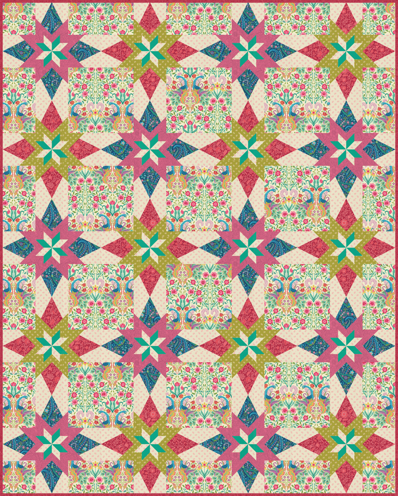 PRE-Order Crystal Manning- Noel Quilt Kit featuring Tilbury Garden- March 2027 - Modern Fabric Shoppe