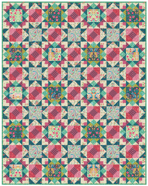 PRE-Order Crystal Manning- Plume Quilt Kit featuring Tilbury Garden- March 2027 - Modern Fabric Shoppe