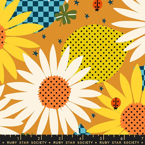 PRE-Order Daisy Days by Alexia Marcella Abegg- RS 4174 12 Honey- Half Yard- April 2027 - Modern Fabric Shoppe