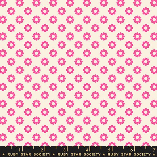 PRE-Order Daisy Days by Alexia Marcella Abegg- RS 4178 13 Neon Pink- Half Yard- April 2027 - Modern Fabric Shoppe