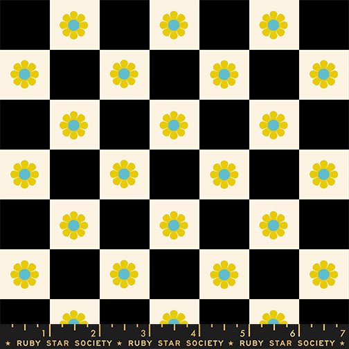 PRE-Order Daisy Days by Alexia Marcella Abegg- RS 4178 15 Black- Half Yard- April 2027 - Modern Fabric Shoppe