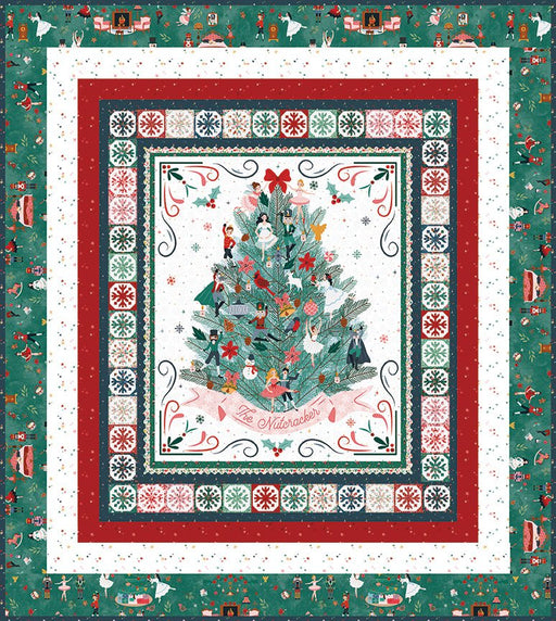PRE - ORDER Decorate the Tree Panel Quilt Kit - Green featuring Nutcracker Tradition by Jennifer Long - May 2026 - Modern Fabric Shoppe