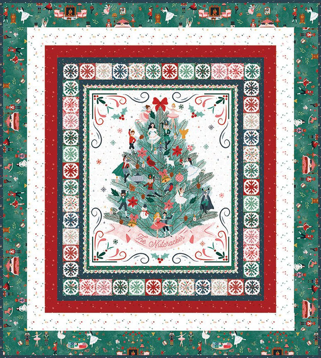PRE - ORDER Decorate the Tree Panel Quilt Kit - Green featuring Nutcracker Tradition by Jennifer Long - May 2026 - Modern Fabric Shoppe
