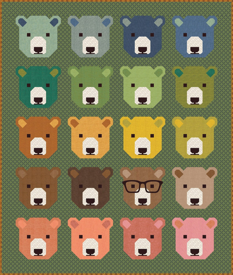 PRE-ORDER Elizabeth Hartman- Bjorn Bear Quilt Kit featuring Toast & Jam- May 2027 - Modern Fabric Shoppe