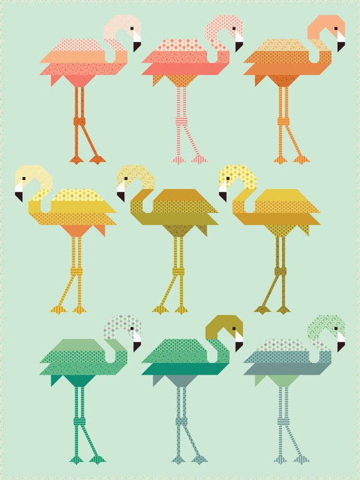 PRE - ORDER Elizabeth Hartman - Florence Flamingo 2026 Edition Quilt Kit - Light featuring Popcorn - November 2026 - Modern Fabric Shoppe