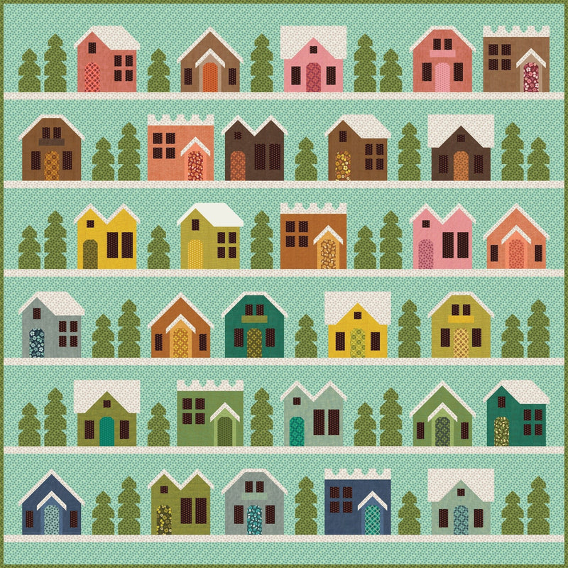 PRE-ORDER Elizabeth Hartman- Paper Houses Quilt Kit featuring Toast & Jam- May 2027 - Modern Fabric Shoppe
