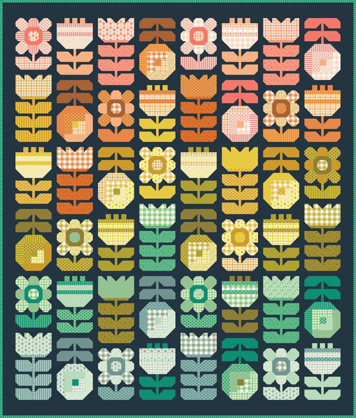 PRE - ORDER Elizabeth Hartman - Posy Quilt Kit - Dark featuring Popcorn - November 2026 - Modern Fabric Shoppe