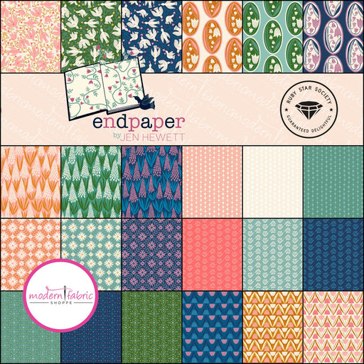 PRE-ORDER- Endpaper by Jen Hewitt- Half Yard Bundle- November 2024 - Modern Fabric Shoppe
