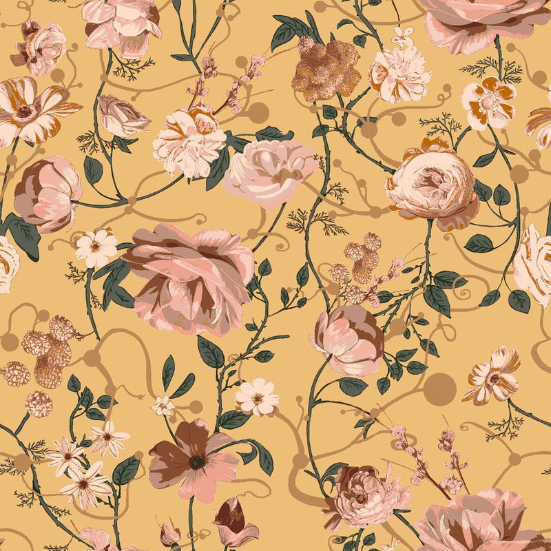 PRE - Order Enrapture by Giucy Giuce - Entwined PWGG005.CANARY - Half Yard - November 2025 - Modern Fabric Shoppe