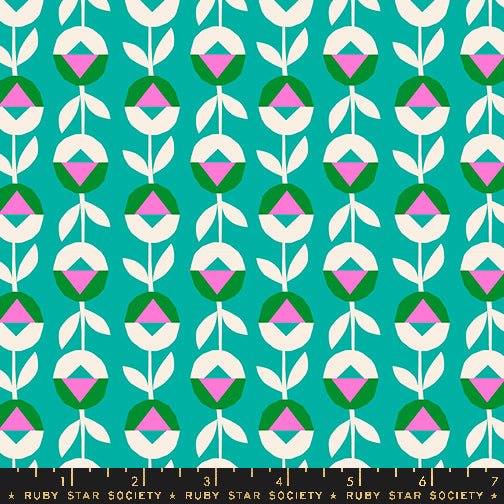 PRE - ORDER Eye Candy - Collaboration by Ruby Star Society - Flower Chain RS 5161 19 - Tropic - Half Yard - November 2024 - Modern Fabric Shoppe