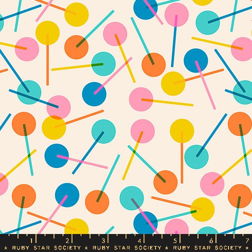 PRE - ORDER Eye Candy - Collaboration by Ruby Star Society - Lollies RS 5157 13 - Natural - Half Yard - November 2024 - Modern Fabric Shoppe