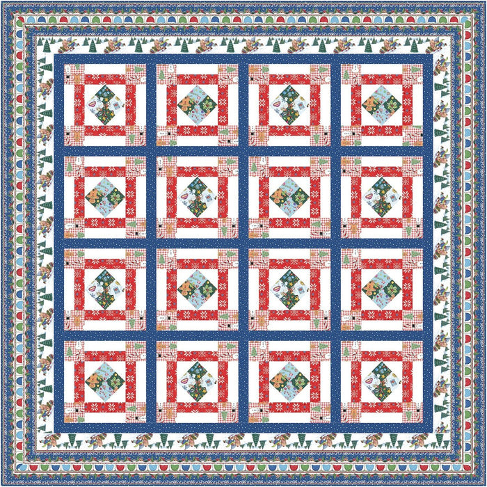 PRE - Order Family Fun Day Quilt Kit featuring Snow Day by Mary Engelbreit - June 2026 - Modern Fabric Shoppe