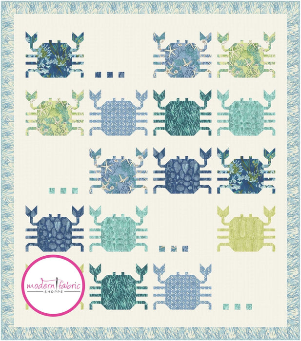 PRE-ORDER Feeling Crabby Quilt Kit featuring Serena Shores by Robin Pickens- November 2024 - Modern Fabric Shoppe