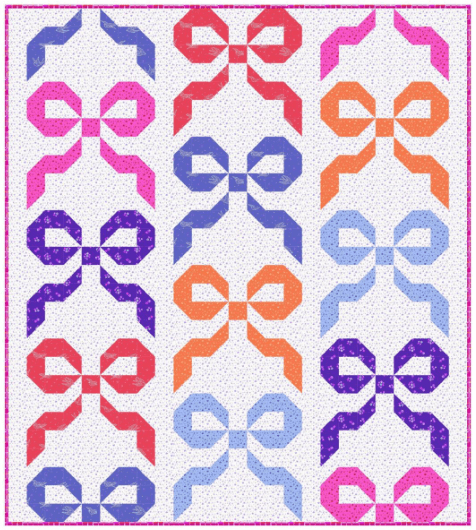 PRE - Order Festive Bows Quilt Kit featuring Perfect Day by Libs Elliott - March 2026 - Modern Fabric Shoppe