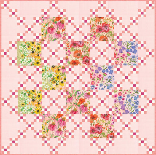 PRE - Order Fiona's Daisy Chain Quilt Kit - Pink Version featuring Superbloom by Robin Pickens - April 2025 - Modern Fabric Shoppe