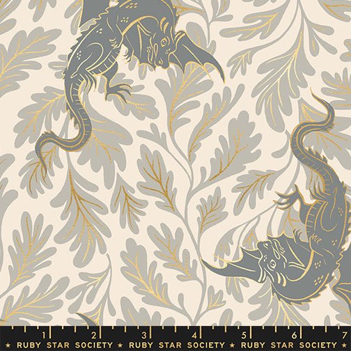 PRE - ORDER Fireglow by Sarah Watts - Dragon Liar RS 2132 11M - Oyster - Half Yard - April 2026 - Modern Fabric Shoppe