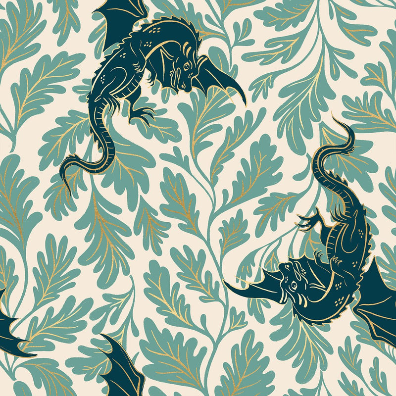 PRE - ORDER Fireglow by Sarah Watts - Dragon Liar RS 2132 13M - Watercress - Half Yard - April 2026 - Modern Fabric Shoppe