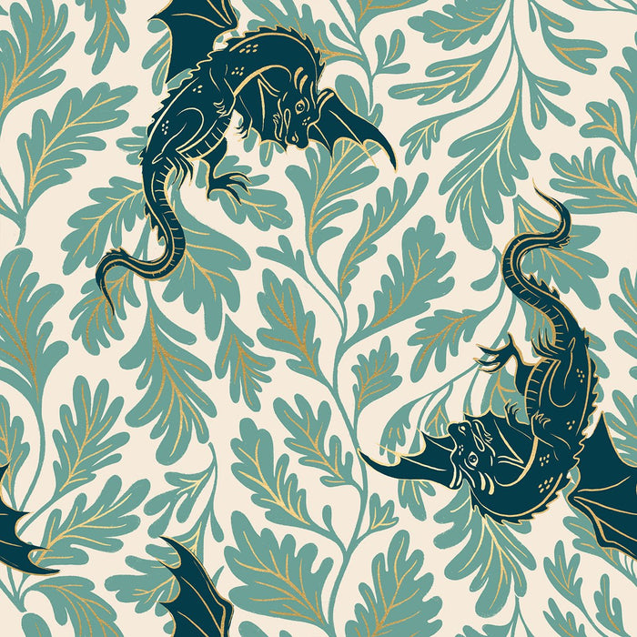 PRE - ORDER Fireglow by Sarah Watts - Dragon Liar RS 2132 13M - Watercress - Half Yard - April 2026 - Modern Fabric Shoppe