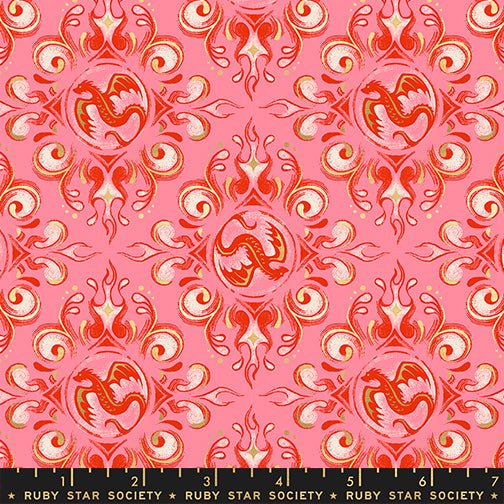 PRE - ORDER Fireglow by Sarah Watts - Emblem RS 2136 12M - Poinsettia - Half Yard - April 2026 - Modern Fabric Shoppe
