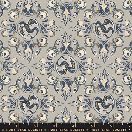PRE - ORDER Fireglow by Sarah Watts - Emblem RS 2136 13M - Oyster - Half Yard - April 2026 - Modern Fabric Shoppe