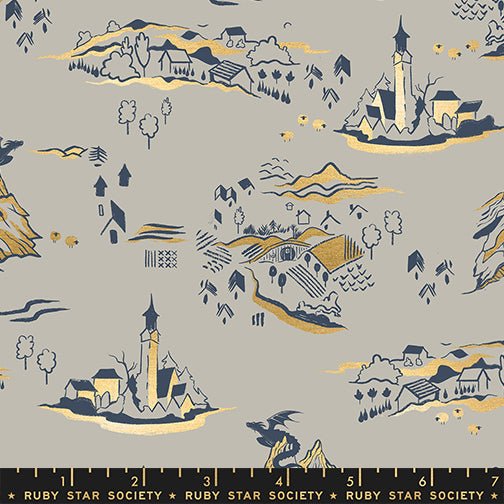 PRE - ORDER Fireglow by Sarah Watts - Mountain Town RS 2133 13M - Oyster - Half Yard - April 2026 - Modern Fabric Shoppe