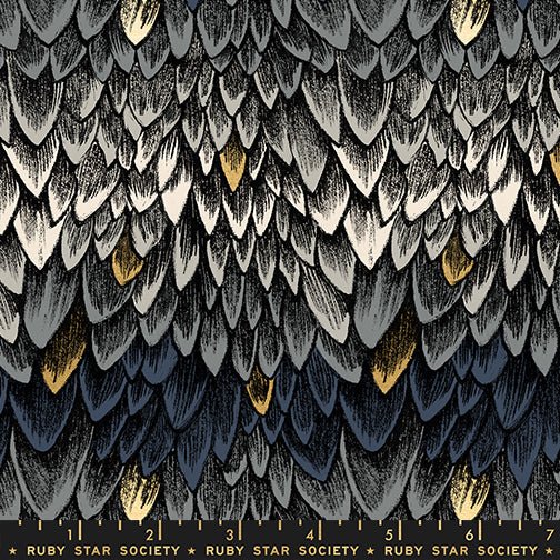 PRE - ORDER Fireglow by Sarah Watts - Scales RS 2134 14M - Smoke - Half Yard - April 2026 - Modern Fabric Shoppe