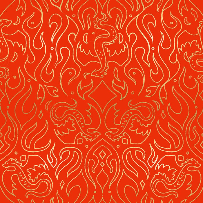 PRE - ORDER Fireglow by Sarah Watts - Scribe RS 2137 12M - Poinsettia - Half Yard - April 2026 - Modern Fabric Shoppe