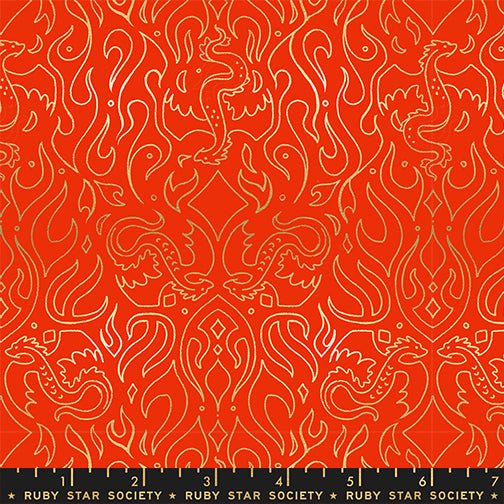 PRE - ORDER Fireglow by Sarah Watts - Scribe RS 2137 12M - Poinsettia - Half Yard - April 2026 - Modern Fabric Shoppe