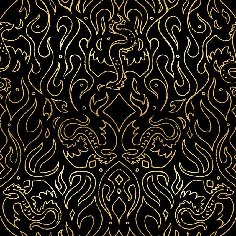 PRE - ORDER Fireglow by Sarah Watts - Scribe RS 2137 15M - Black - Half Yard - April 2026 - Modern Fabric Shoppe