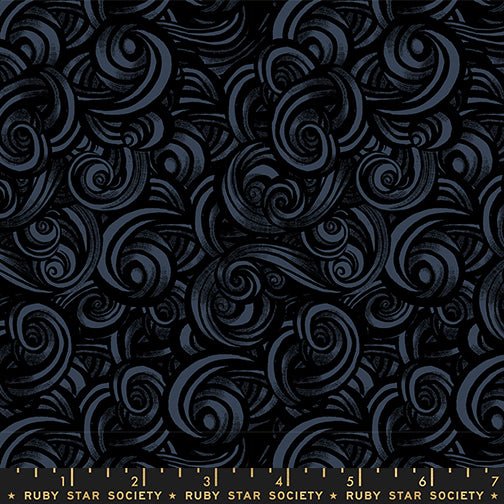 PRE - ORDER Fireglow by Sarah Watts - Smoke RS 2135 16 - Black - Half Yard - April 2026 - Modern Fabric Shoppe