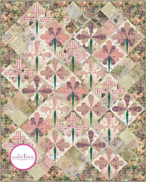PRE-ORDER Fleur Quilt Kit featuring Electric Elements- Pink by Tim Holtz- October 2024 - Modern Fabric Shoppe