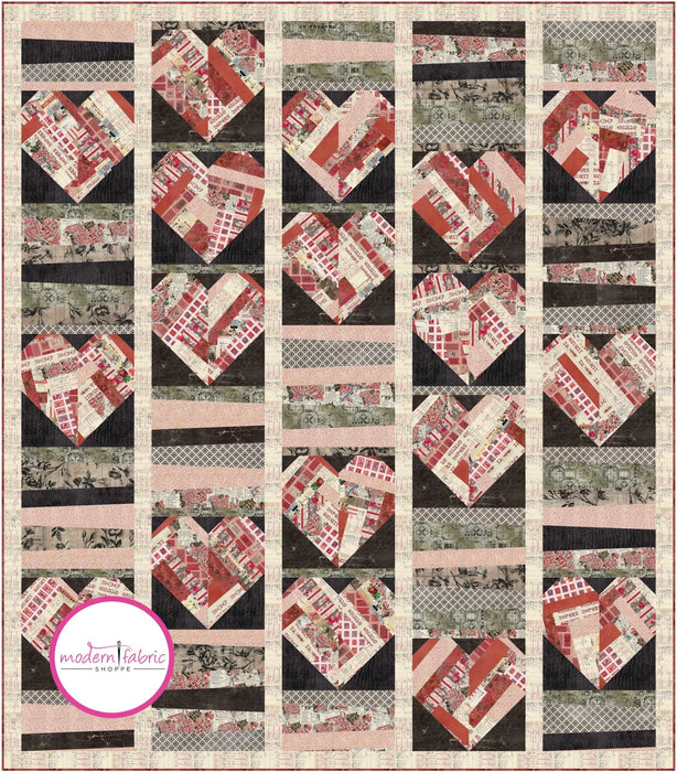 PRE-ORDER Fleur Quilt Kit featuring Electric Elements- Red by Tim Holtz- November 2024 - Modern Fabric Shoppe
