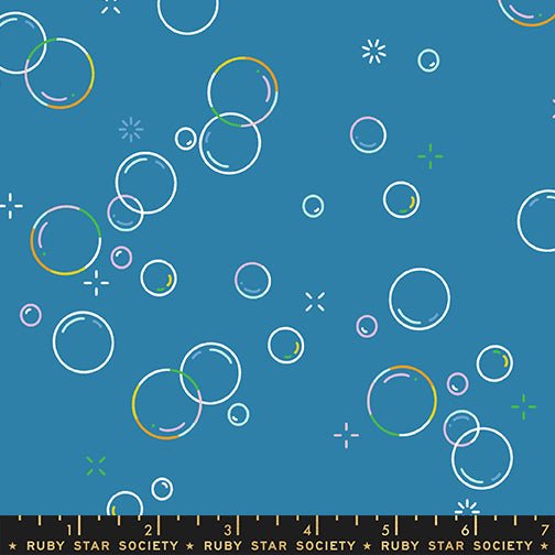 PRE - Order Float by Rashida Coleman Hale - Bubbly RS 1146 19 Parachute Blue - Half Yard - January 2027 - Modern Fabric Shoppe