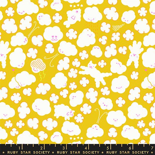 PRE - Order Float by Rashida Coleman Hale - Cloudy RS 1144 12 Starfruit - Half Yard - January 2027 - Modern Fabric Shoppe