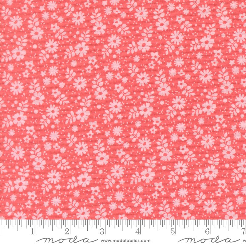 PRE - Order Floriori by Kate Spain - Petaline 27355 12 Flamingo - Half Yard - January 2027 - Modern Fabric Shoppe