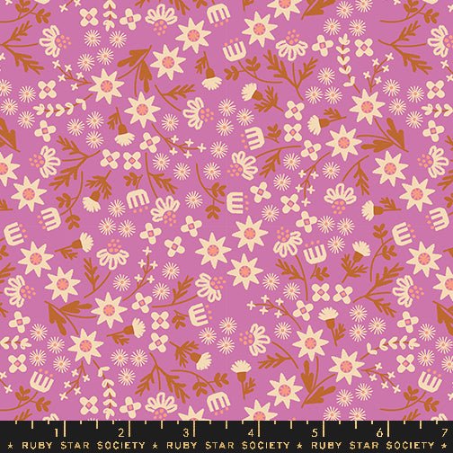 PRE-ORDER Flower Favorites- Collaboration by Ruby Star Society- Inflorescence RS 5146 13- Heliotrope- Half Yard- August 2024 - Modern Fabric Shoppe