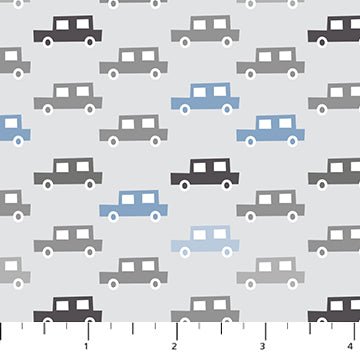 PRE - Order Fossil Folks by Julian Phillips - Cars 91013 - 91 Gray - Half Yard - June 2025 - Modern Fabric Shoppe