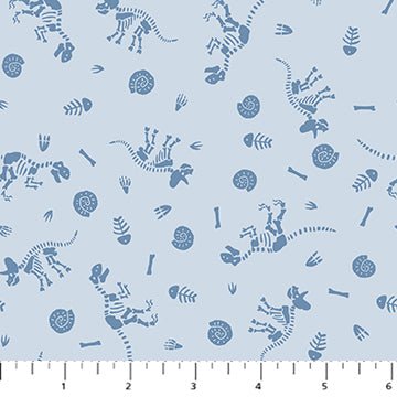 PRE - Order Fossil Folks by Julian Phillips - Fossils 91011 - 42 Blue - Half Yard - June 2025 - Modern Fabric Shoppe