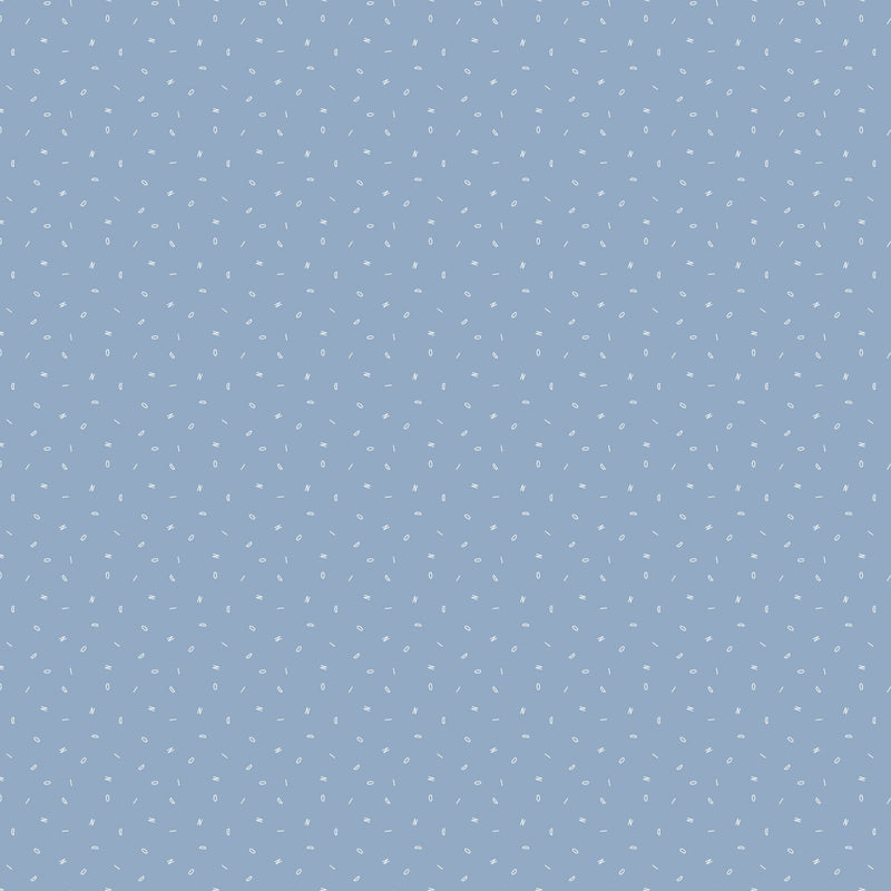 PRE - Order Fossil Folks by Julian Phillips - Letters 91017 - 42 Blue - Half Yard - June 2025 - Modern Fabric Shoppe