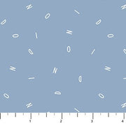 PRE - Order Fossil Folks by Julian Phillips - Letters 91017 - 42 Blue - Half Yard - June 2025 - Modern Fabric Shoppe