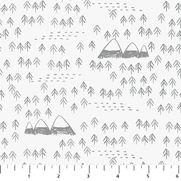 PRE - Order Fossil Folks by Julian Phillips - Trees 91010 - 10 White - Half Yard - June 2025 - Modern Fabric Shoppe